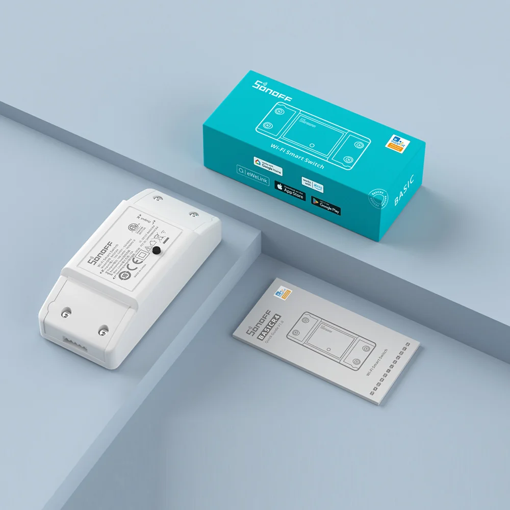 Sonoff Basic R4 Wifi DIY Interruptor Smart Switch Remote Controller Smart Home EWeLink APP Control Work with Alexa Google Home