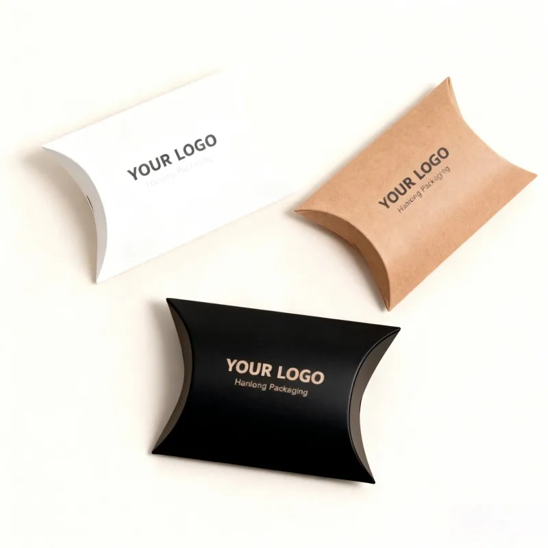 Hot Sale Pillow Box Packaging Wholesale Pillow Gift Box Digital Printing Recyclable Pillow Gift Box Packaging