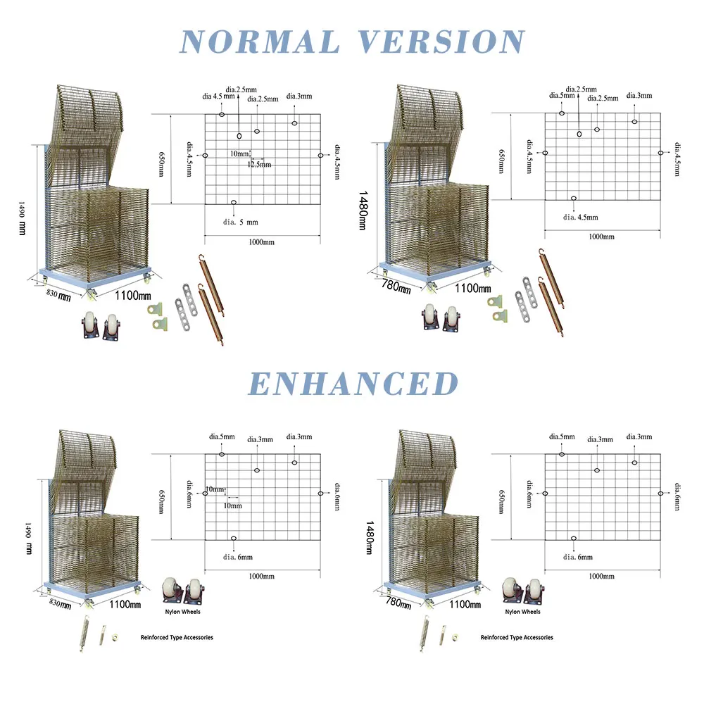 50 Layers Best Sale Screen Printing Racks/bags Screen Printing Drying Racks factory