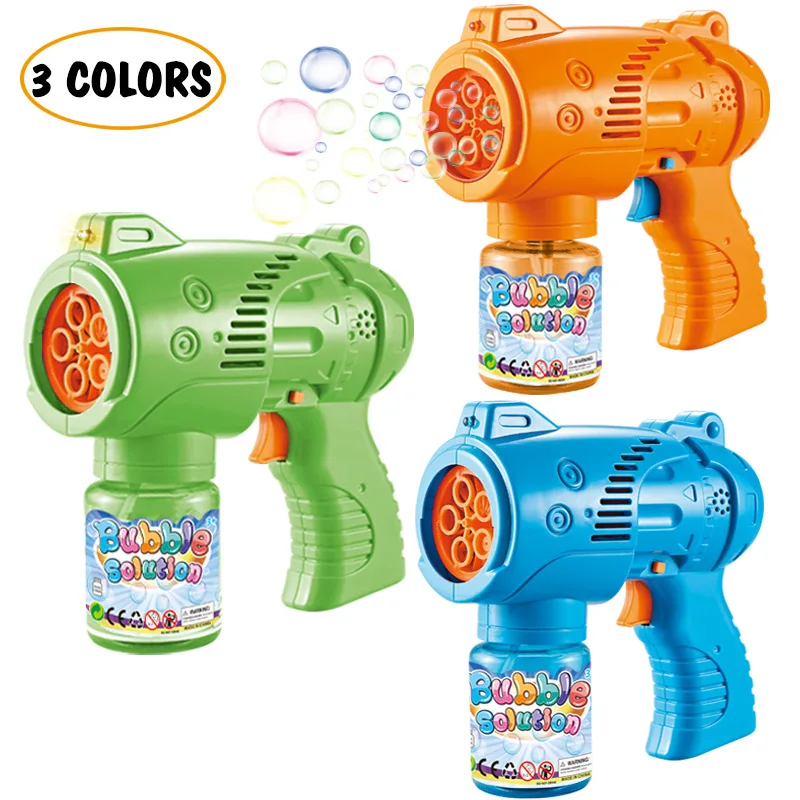 Allogogo Electric Soap Bubble Gun Machine 5 Holes Plastic Bubble Gun ...