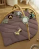 Support à jouets en polyester à motifs de feuilles marron