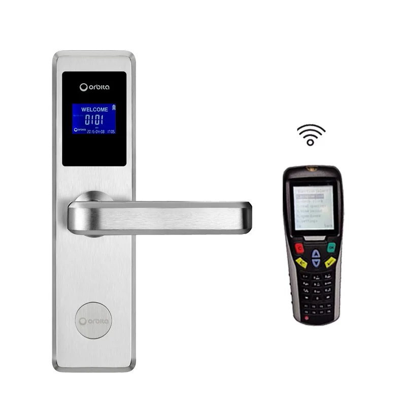 Orbita LCD Display Electronic Key Card Smart Rfid Door Lock Hotel Lock System Passed Fireproof Certificate