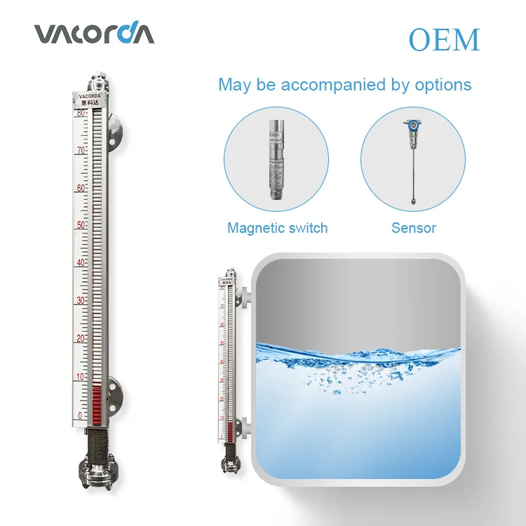 Industrial High Temperature Level Sensor Magnetic Type Tank Oil Level Indicator