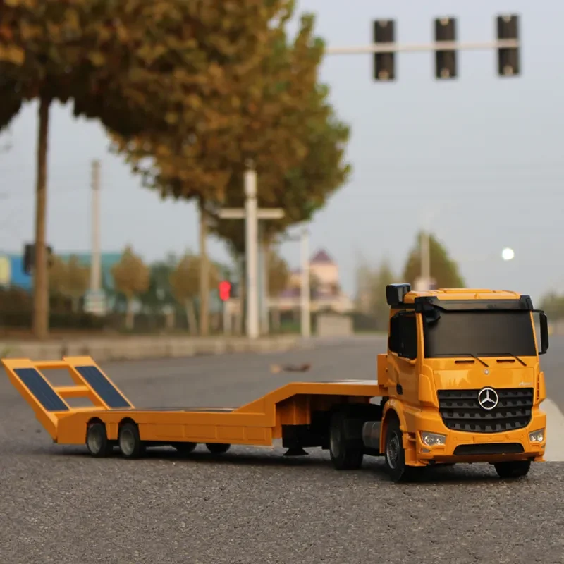 1/20 2.4G Remote Control Flat Trailer Electric Detachable Flatbed Semi-hanging Tractor Transport Engineering Truck Toys