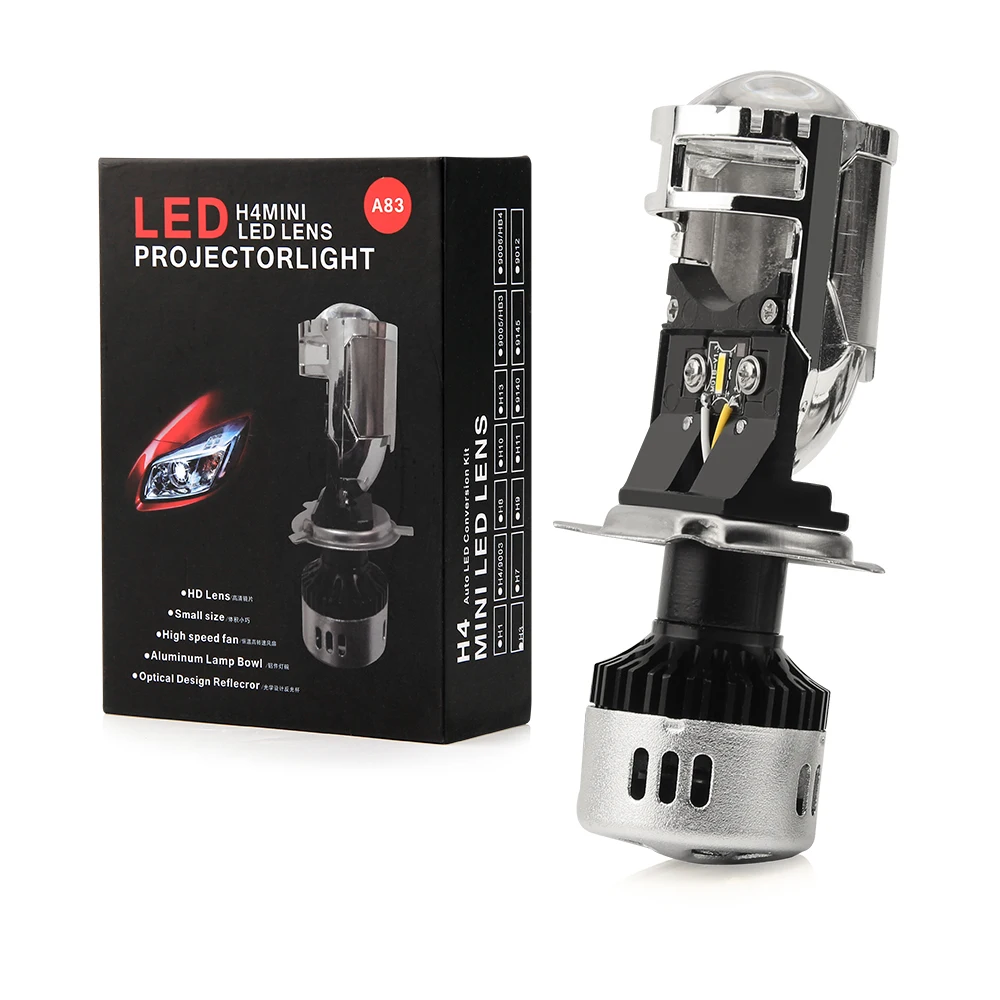 Новейшая версия, Сверхъяркие мощные Автомобильные светодиодные лампы H4 все-в-одном, 80000 люмен, комплект для преобразования