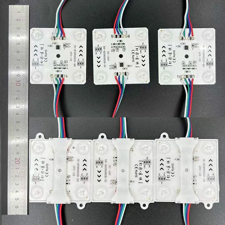 product wholesale full color programmable fluctuation smart dimming rgb ip20 dc24v 1935 ic 4leds led modules for advertising light box-8