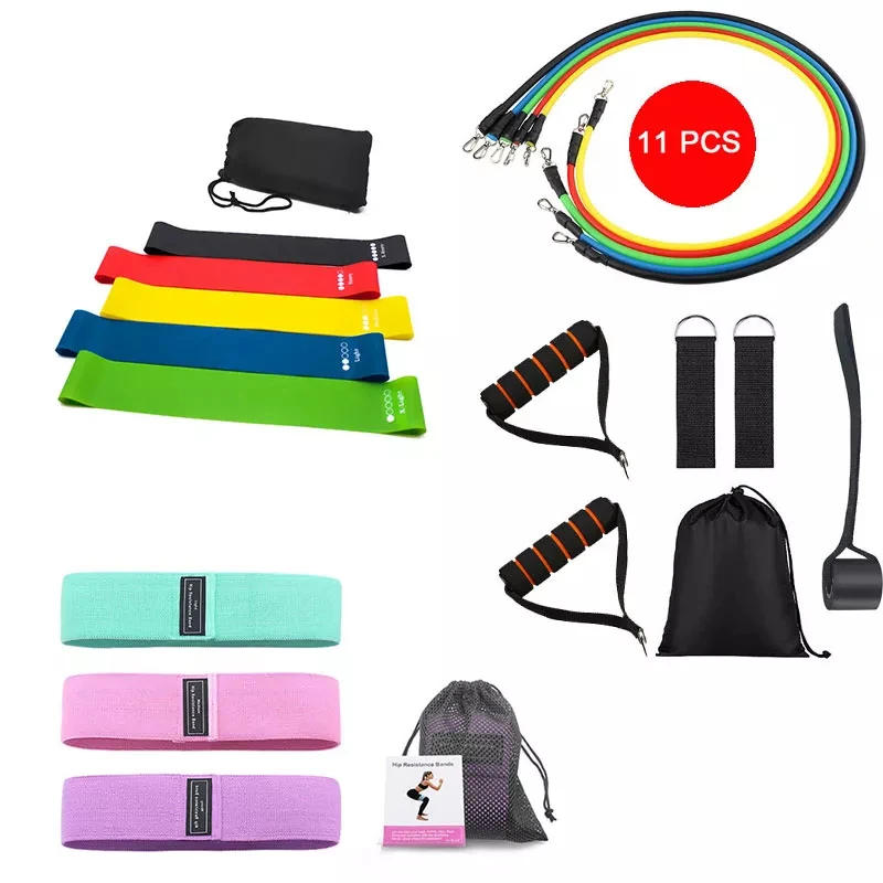 Pull up Assist TPE Stretch Band Resistance Resistance Tube Non Slip Slim Resistance Bands Set Custom logo