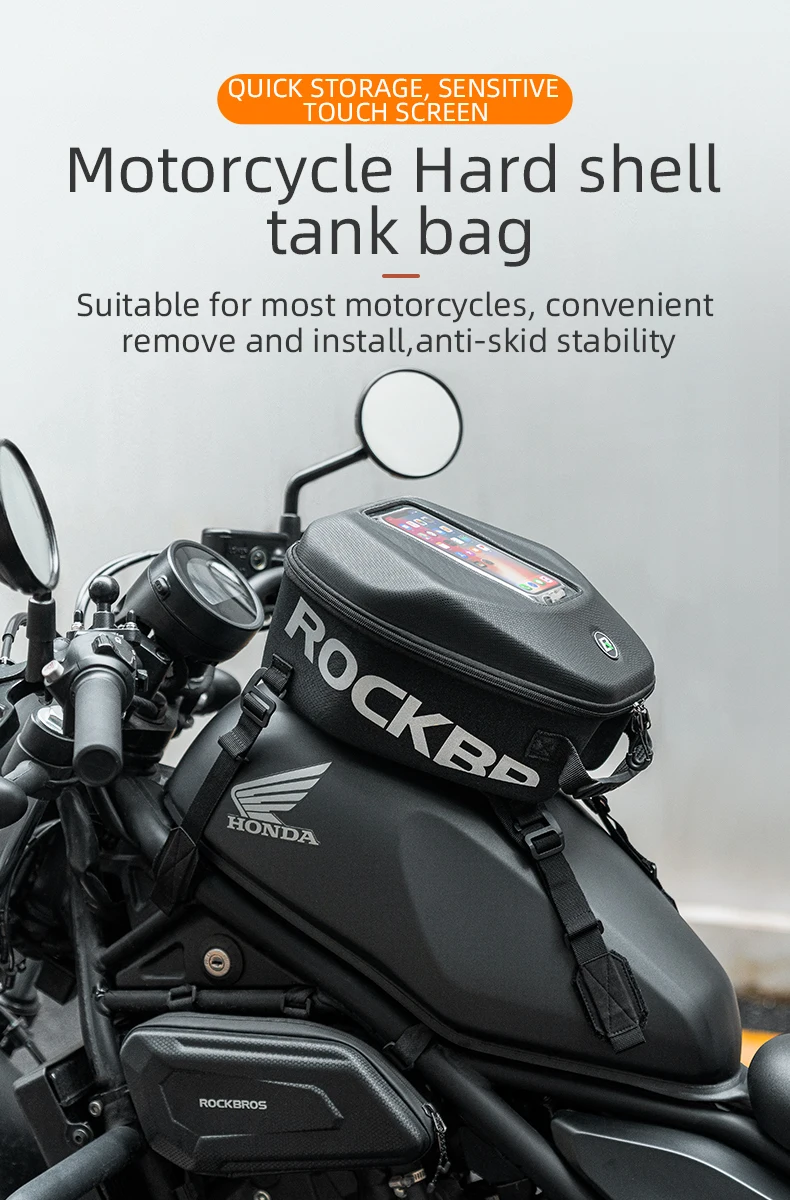 Rockbros High Capacity Tank Bag Motorcycle Waterproof Saddle Backpack