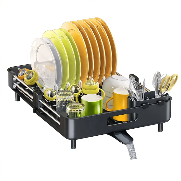 Dish Drying Rack, Kitchen Dish Drainer Rack, Expandable(13.2-19.7