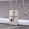 Double star military badge/titanium steel chain 70cm