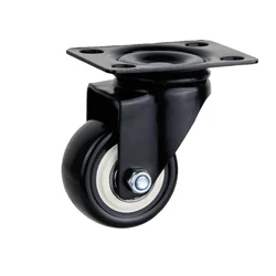 Light duty black castor furniture caster pu material 1.5 inch 2 inch 3 inch black caster wheels