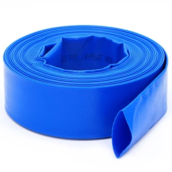 1.5'' Blue 50 Meters 5 Bar  Flexible Water Delivery Plastic Pipe PVC Layflat Hose  Water Discharge
