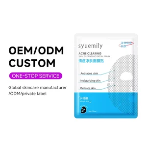 OEM Moisturizing Clearing Masks Price Face Skin Care Product Salicylic Acid Anti-Acne Cleansing Whitening Sheet Facial Mask