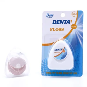Daily Care OEM Factory Shred Resistance Nylon Dental Floss 50M Refreshing Mint Waxed Teeth Flosser 840D
