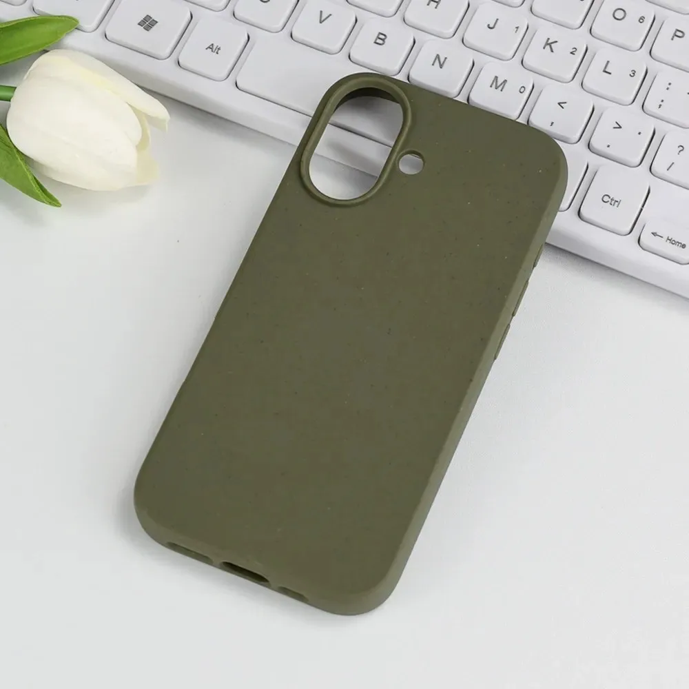 product laudtec eco friendly phone case solid color shockproof back cover degradable shell for iphone 17 air 14 pro max sjk1079-7
