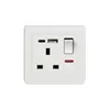 Prise britannique 1gang avec USB A+C