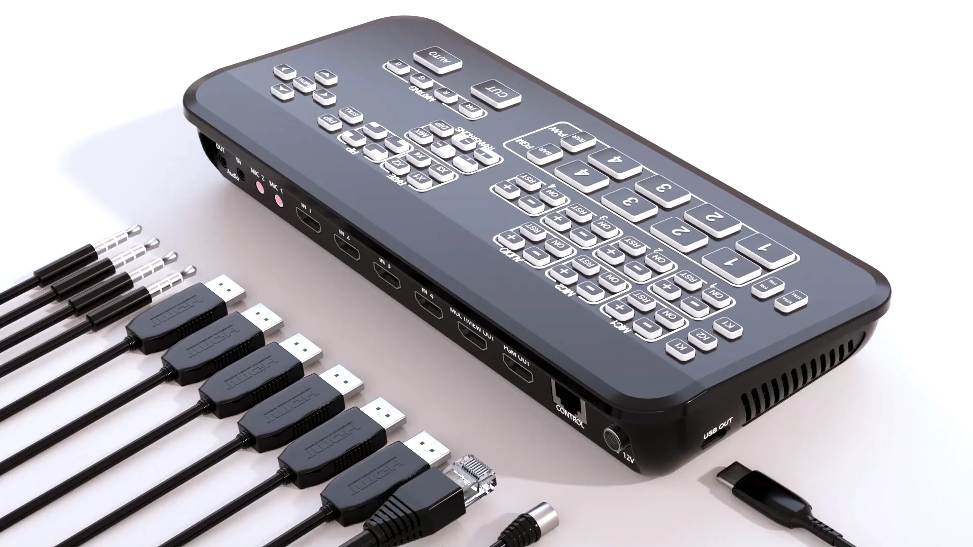 Full Hd 1080p 4ch Hdmi Video Switcher Mixer For Live Streaming Multi