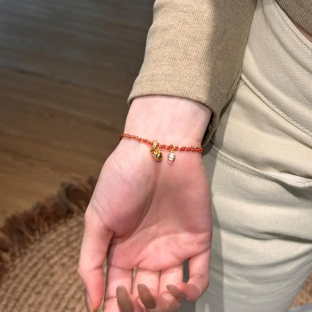 KAKODIY Chinese popular style gourd red rope gold plated 925 Sterling Silver bracelet detail 8