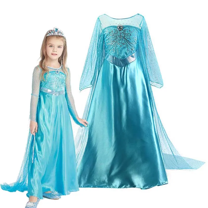 New Top Seller Girl's Birthday Dress Costume Princess Anna Kids Dress Elsa  DISP-013