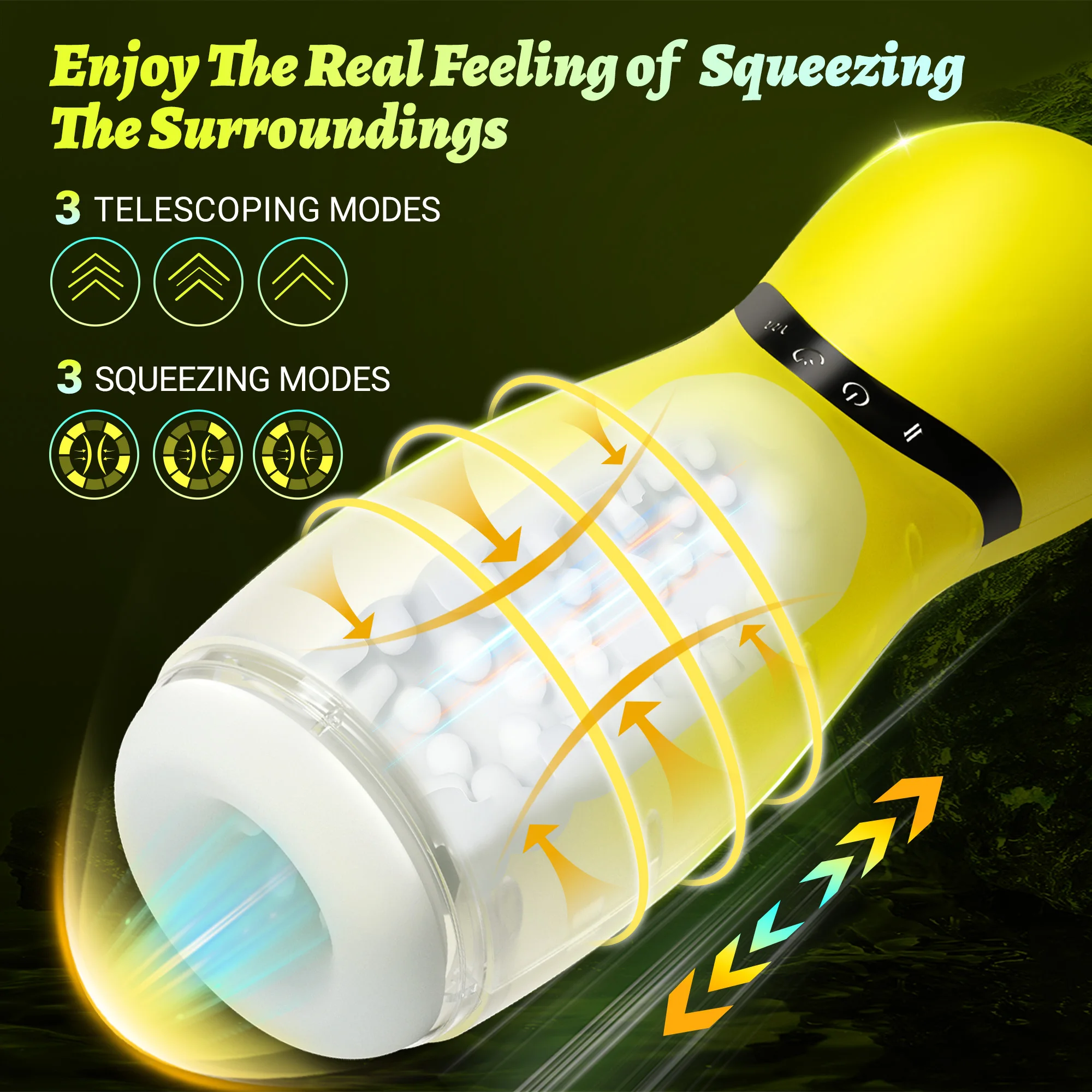 Automatic Thrusting Vibrator Men Clamp Airplane Cup Vagina Sex Toy Pronunciation Telescopic Male Masturbator