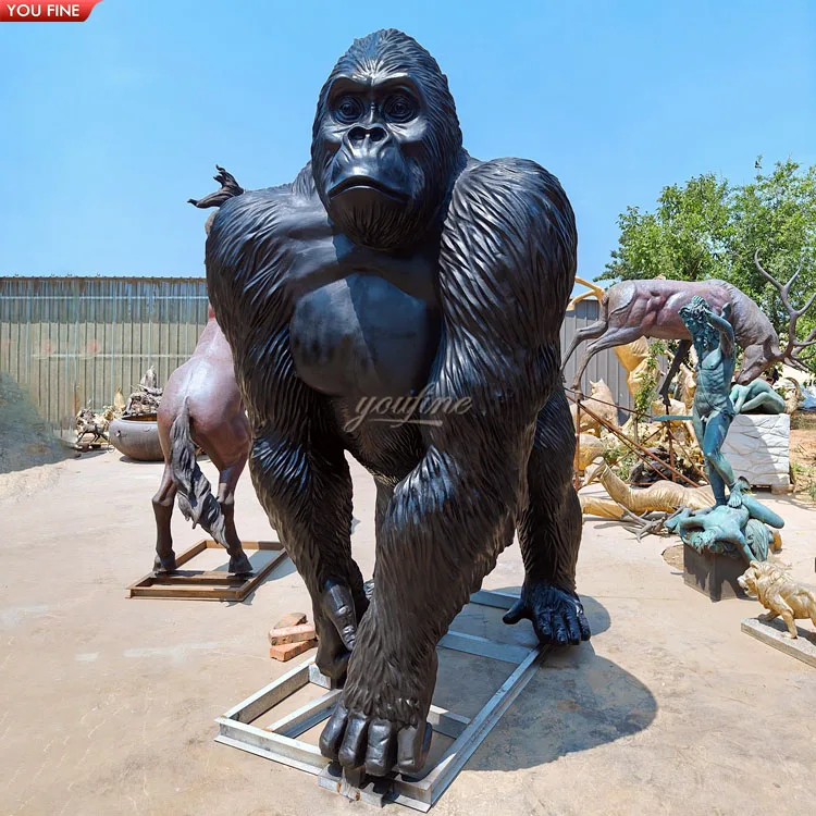 屋外ガーデン用ブロンズゴリラス statue | アート・コレクティブル用の彫刻