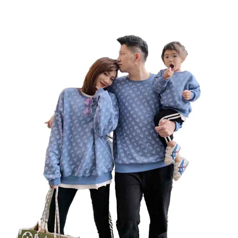 High Quality Parent-Child Outfits Long Sleeve Mother And Child Adult Sweater Routine