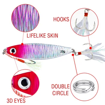 Cheery New Style Big 7g 10g 15g 20g Saltwater Tuna Hard Plastic Lure Artificial Isca Pesca Bass Fish Slice Made Silicone River – Soft Lure – view 4