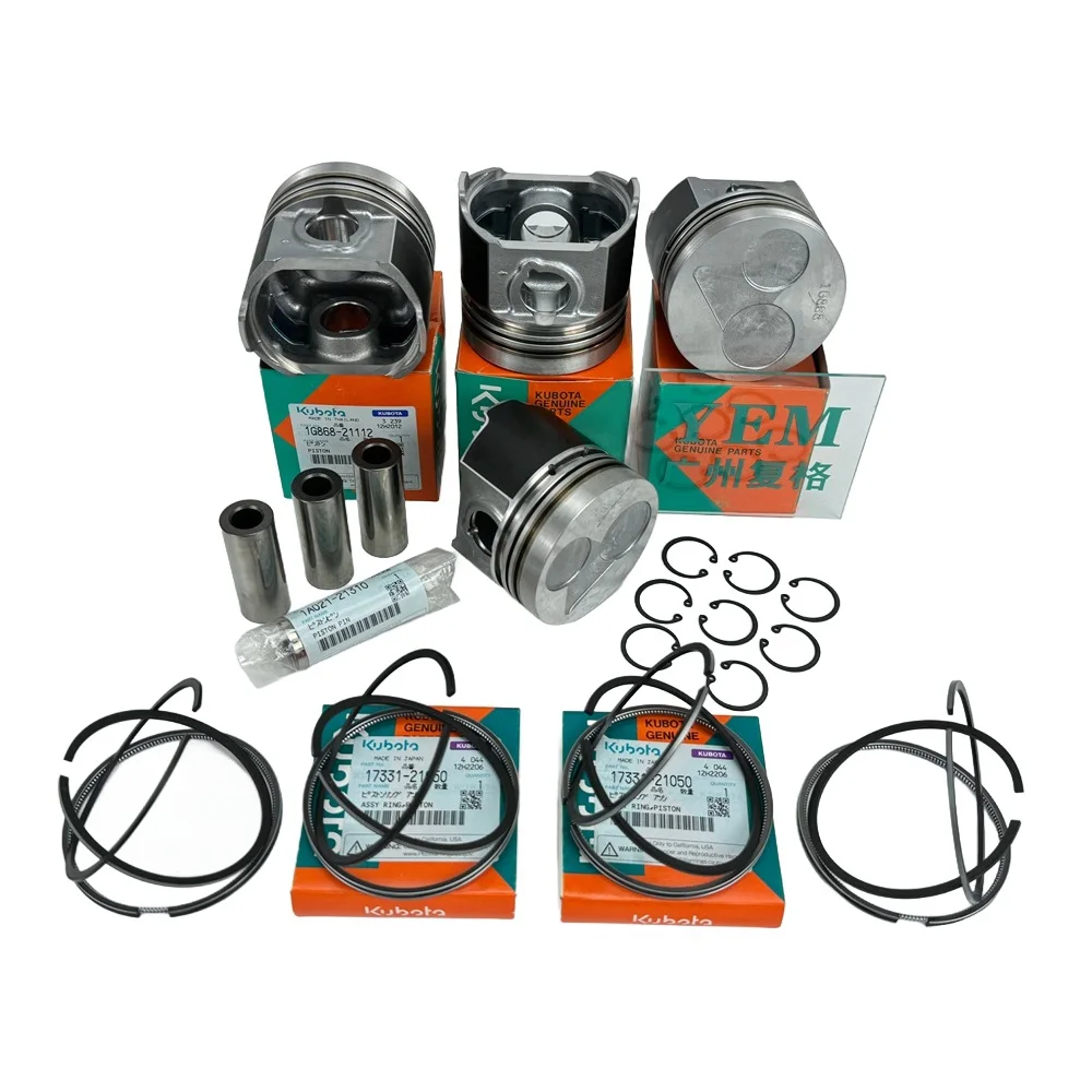 S2800 V1100 V1200 V1305 Machinery Engine Parts Piston Kit for Kubota Excavator Parts RIK Ring ART Piston