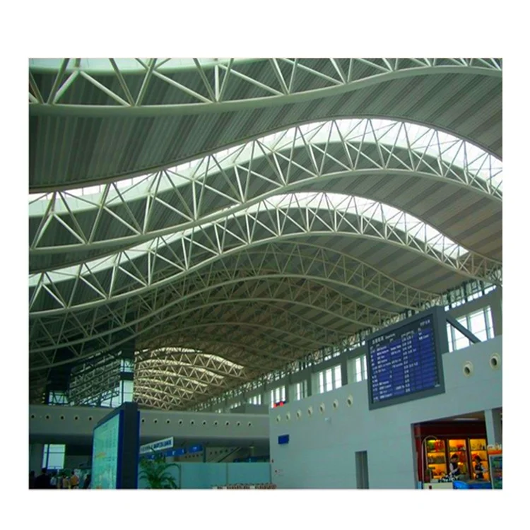 Prefabricated Steel Pipe Truss Structure Airport Waiting Room/hall/Terminal Roofing Building