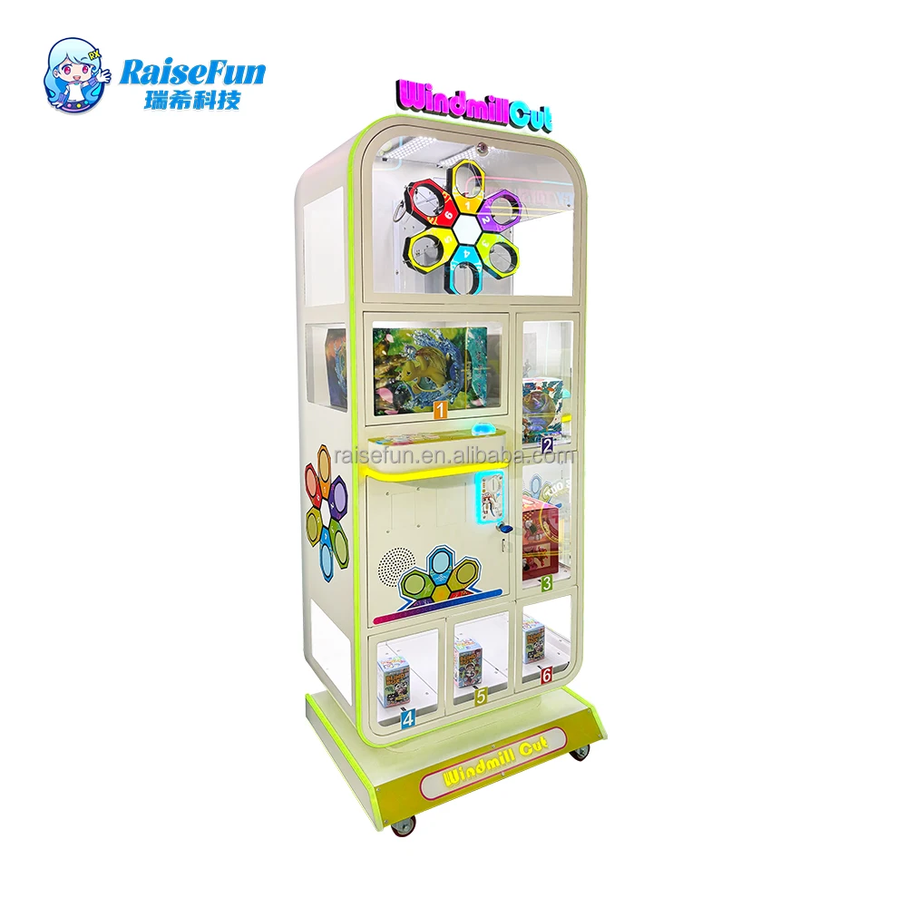 RaiseFun Cut Prize Machine Arcade Coin Operated Vending Claw Crane for Plush Toy Gift Game Blind Box Hot Sale Game Center Use