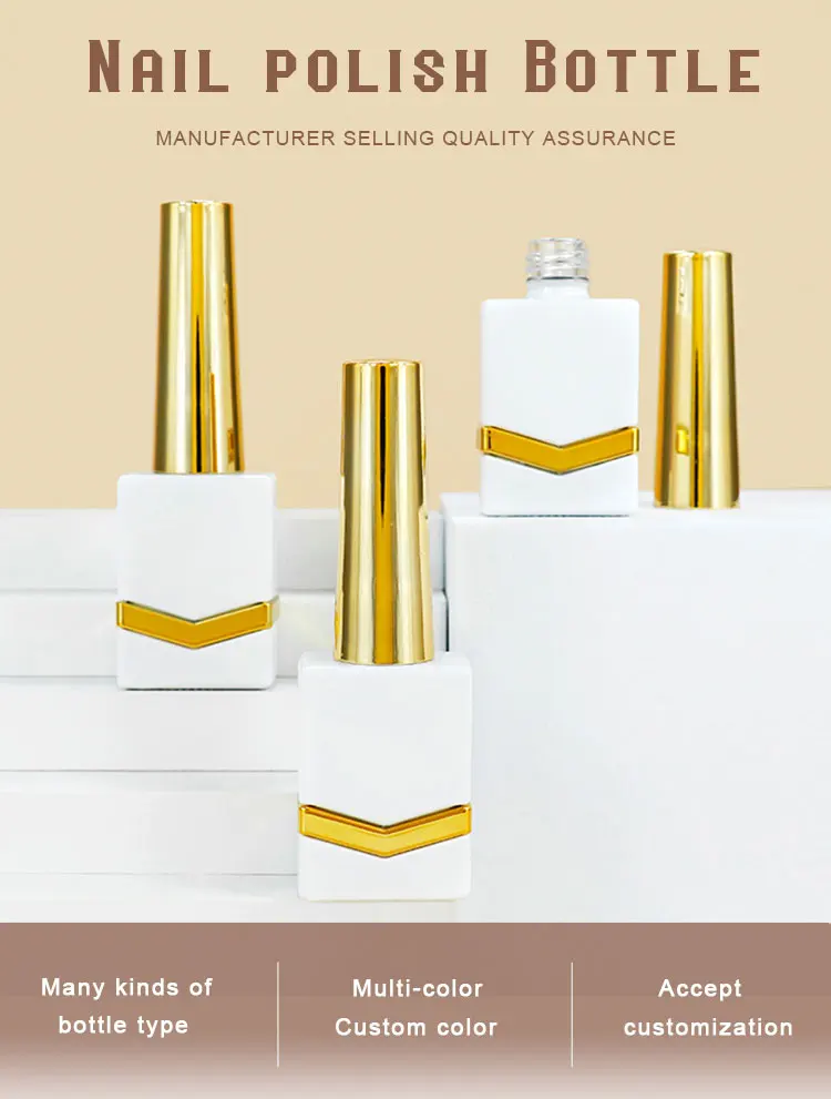 Wholesales Customized Engrave 10ml Colors Luxury Uv Gel Empty Glass