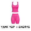 Tank top set-Hot pink