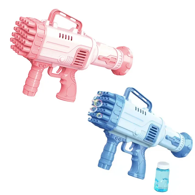 2023 New Promotional Gifts 32 Holes Rocket Bazooka Bubble Machine Bubble Gun Toys For Adults Children Outdoor Playing