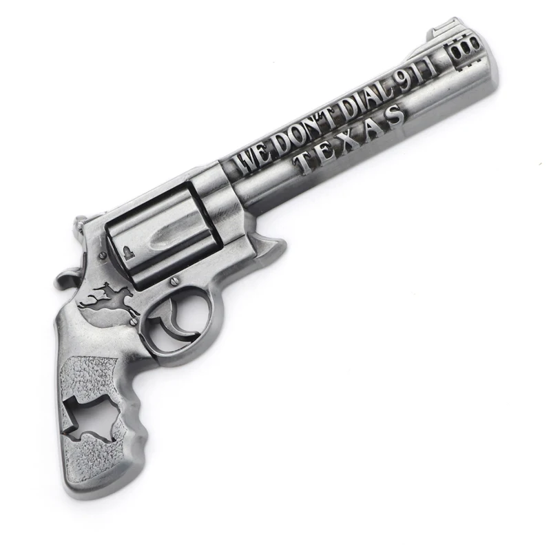 Wholesale Custom Zinc Alloy Pistol Revolver Keychain Texas Tourist