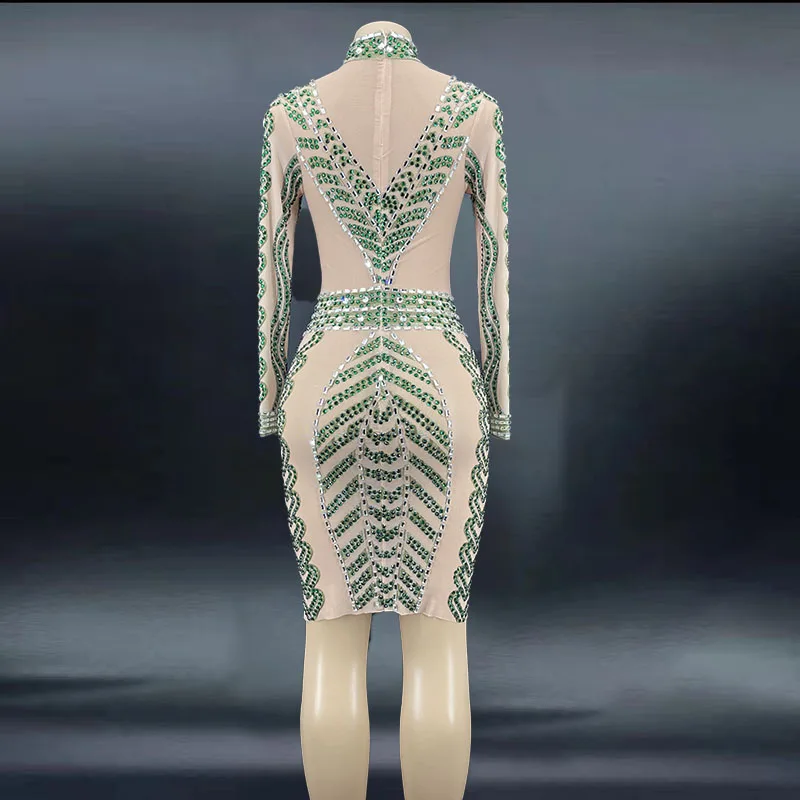 Novance Y2313 Indian Clothing Wholesale Women Luxurious Lady Glitter Dress  With Crystal Bodycon Dress Short Sparkly Party Dress