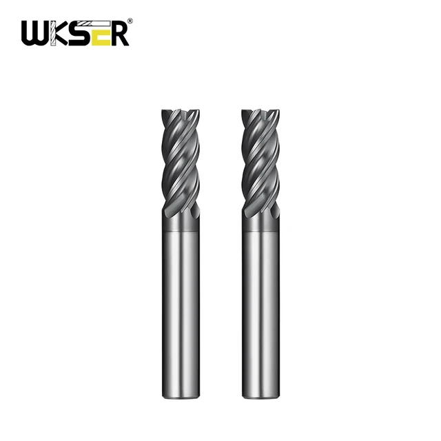 High quality Solid Carbide Cnc Cutter Tools Black Coating Square Milling Cutter 4 Flute End Mill