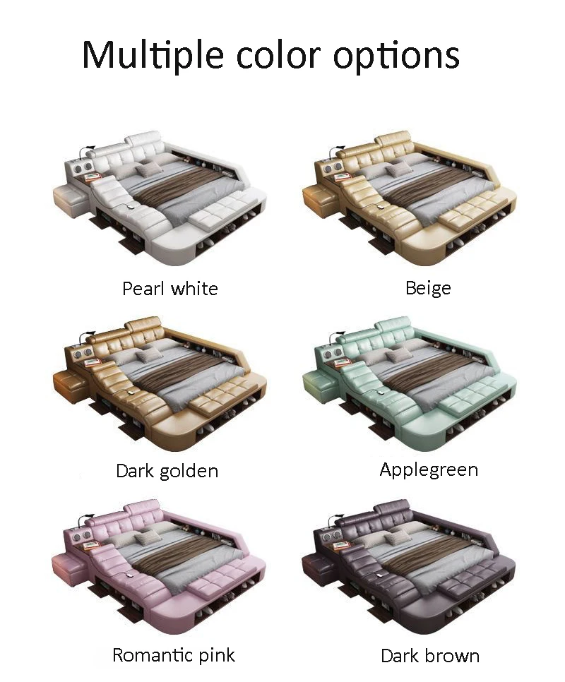 Modern Furniture Bedroom Set Frame Velvet Storage Luxury Italian