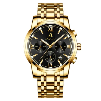 Luxury Golden Watches Wholesale Chronograph Online Shopping Watch Fashion Mens Waterproof Military Watch with Quartz for Men