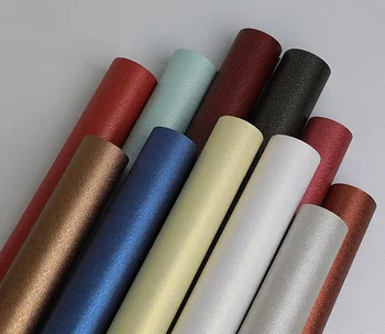 Custom Design colour leather embossed paper for bag