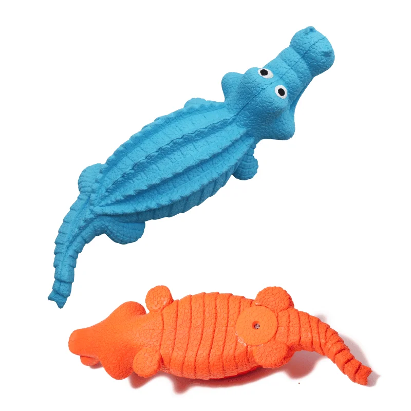 Meritosh Crocodile Jouet pour chien Squeak Jouets Squeak Caoutchouc naturel