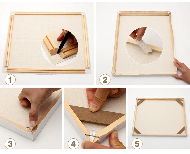 New Craft Diy Solid Wooden Frame Kit For Canvas Painting Stretching