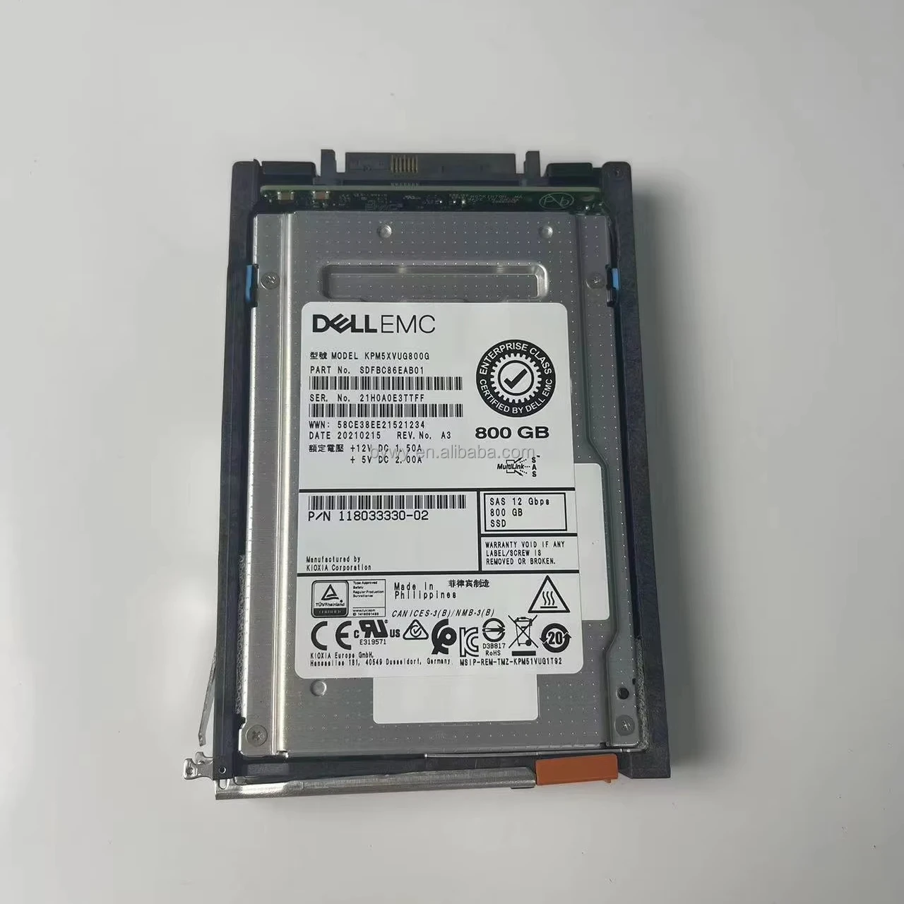 Dell EMC Unity 300 400 005051591 005051549 005051583 800GB корпоративное хранилище данных SAS SSD жесткий диск