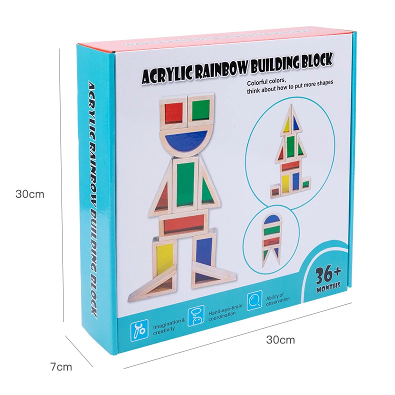 Acrylic Rainbow Building Block