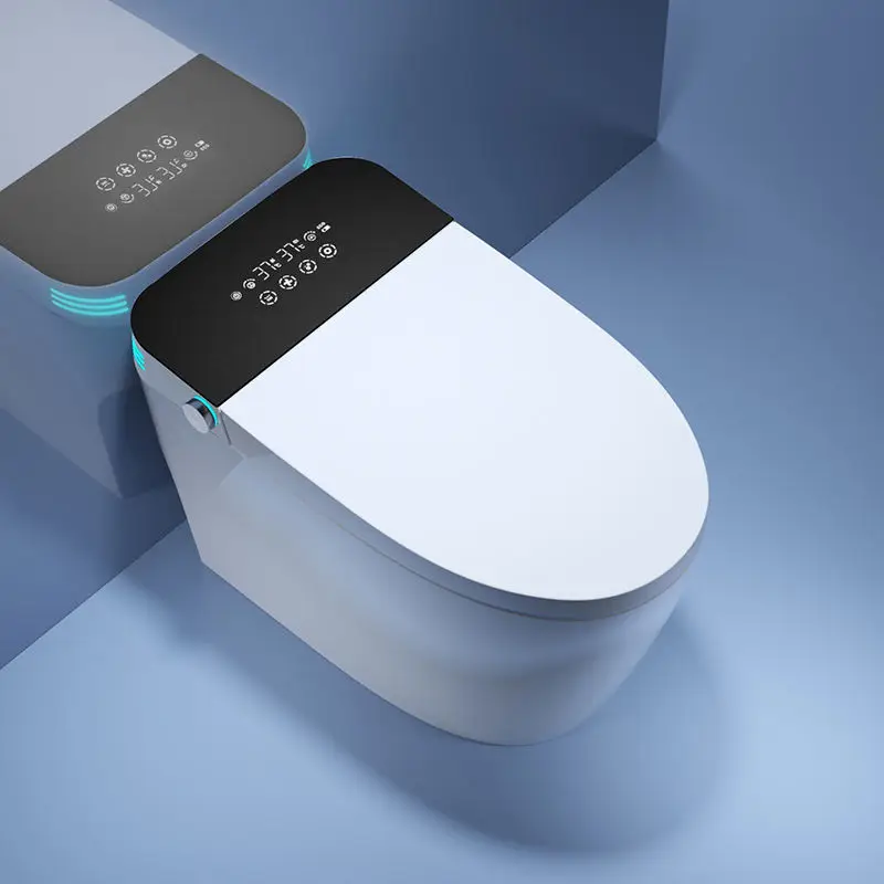 Fully Automatic Modern Sanitary Ware Foot Sensor Flush Smart Toilet with Remote Control Electric Bidet Smart Toilet for Home Use