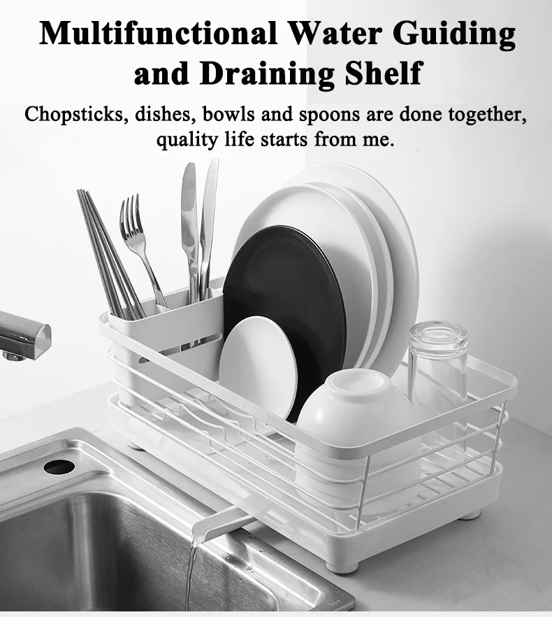 1pc Multifunctional Kitchen Dish Drainer Rack, Dish Bowl Chopsticks Draining  Shelf, Multi-layer Cutlery Storage Rack