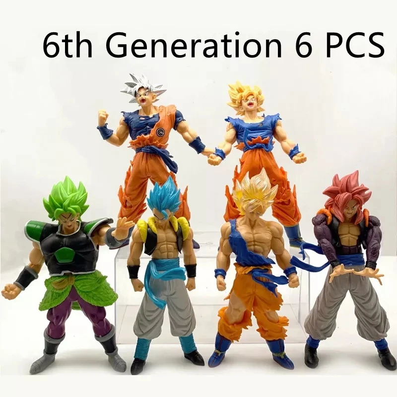 Venda 6pcs 6-8cm dragon ball z trunks do anime figura de um super saiyajin  vegeta, goku trunks, filho de goku, figuras de ação, de pvc modelo de  brinquedos para as crianças do