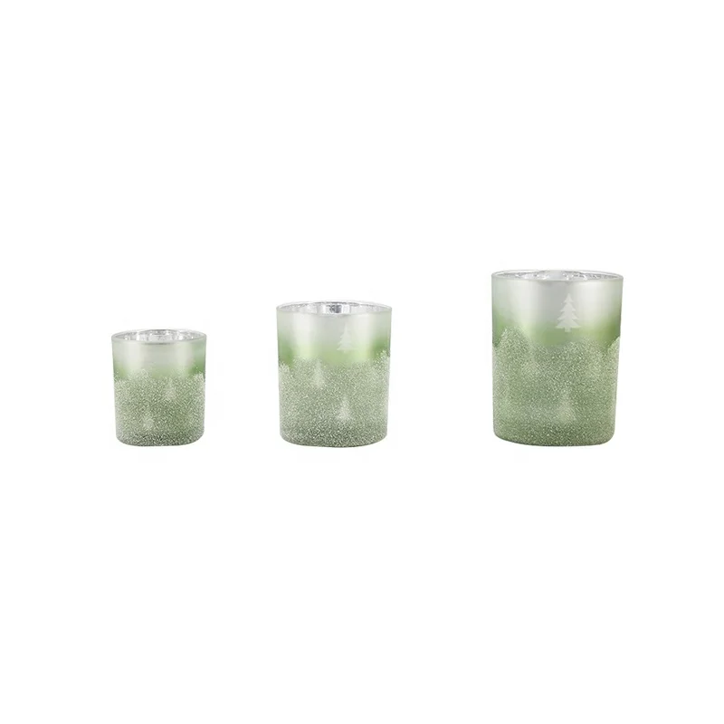 Christmas Glass Candle Holder Set Of 3 Green Gradient With Christmas Tree  And Snow For Home Decoration Indoor Christmas Decor - Buy Christmas Candle  Holder,Glass Candle Holder,Christmas Home Decor Product on Alibaba.com