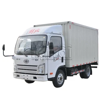 FAW 3tons Van Box Used China Camera Standard Fast Light Truck WEICHAI Air Suspension Chinese Mini Truck to 1 Ton Manual Euro 2