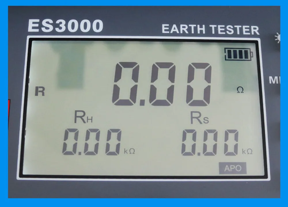 UNI-T UT521 Digital Insulation Earth Resistance Tester Data Hold Storage Current Ohm Ammeter LCD Backlight Low Voltage Display