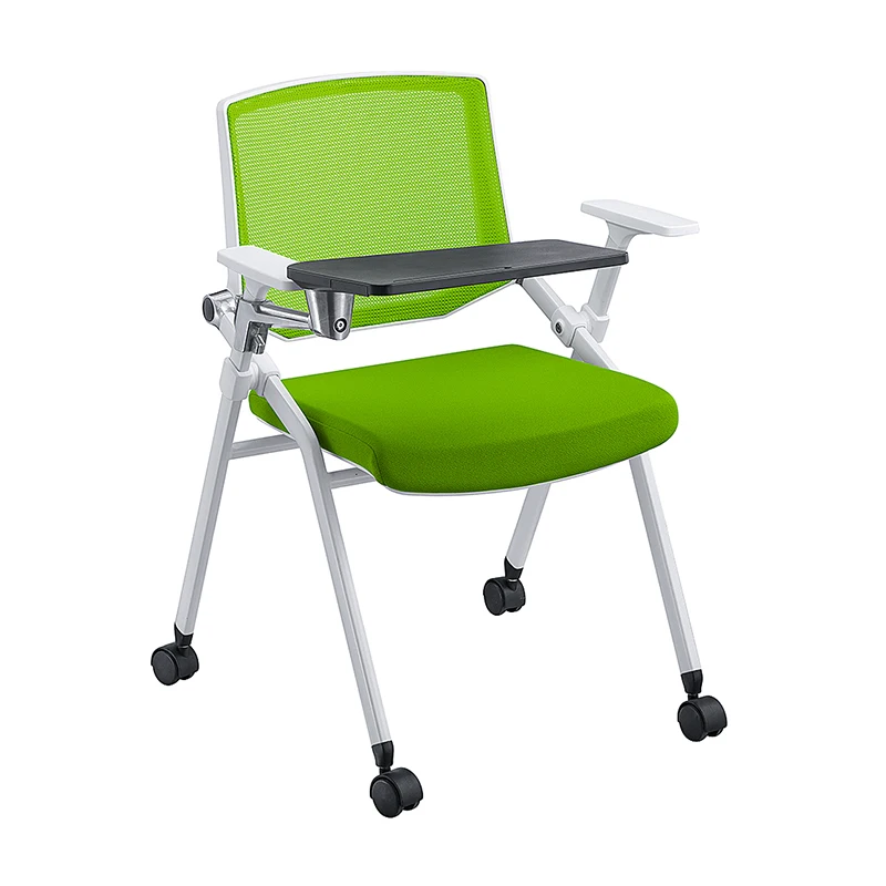 Conference Chairs with Armrest Wheels Ergonomic Office Chair Office Furniture Chair with Writing Pad